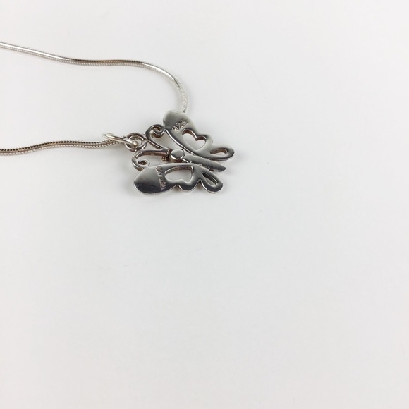 925 Sterling Silver Butterfly Necklace - Picture 6 of 8